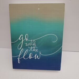 Go With The Flow Wall Art - Tan, Green, and Blue